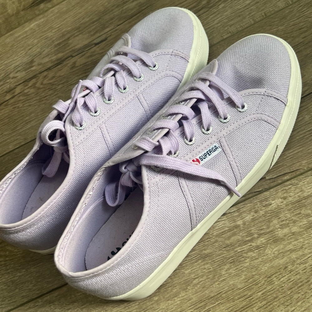 Superga Light Purple Platform Sneakers Size 10 - Picture 4 of 7
